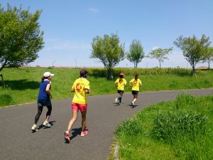 2016/04/20のダウンは舎人公園ジョギングコースで