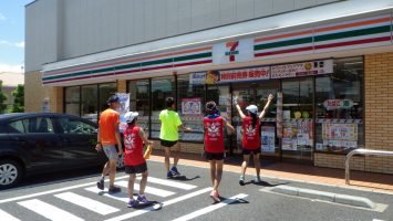 夏場のマラソン練習会の後はコンビニでクールダウン