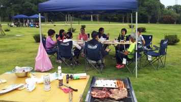 2017/10/04新しくなった舎人公園バーベキュー場にて颯走塾メンバーでBBQ2