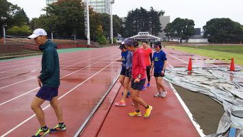 2017/10/25の颯走塾マラソン練習会in織田フィールド1