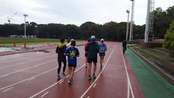 2017/10/25の颯走塾マラソン練習会in織田フィールド3