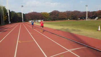 2017/11/15の颯走塾マラソン練習会in織田フィールド2