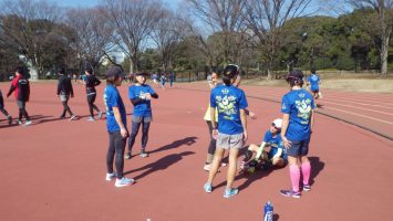 201/02/14の颯走塾水曜マラソン練習会in織田フィールド3