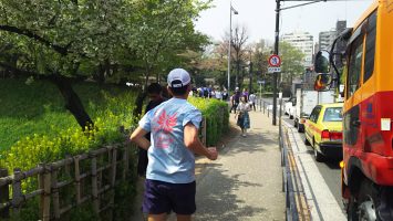 2018/04/04の颯走塾水曜マラソン練習会in皇居2