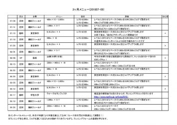 颯走塾水曜マラソン練習会3ヶ月メニュー(201807-09)