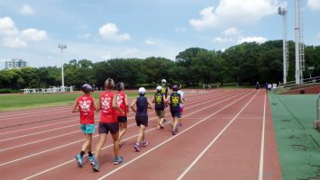 2018/07/11の颯走塾水曜マラソン練習会in織田フィールド1