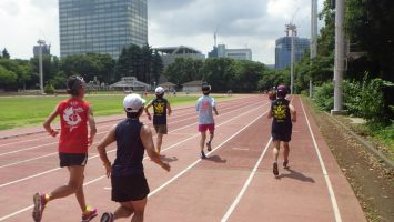 2018/07/11の颯走塾水曜マラソン練習会in織田フィールド2