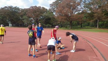 2018/10/17の颯走塾水曜マラソン練習会in織田フィールド6