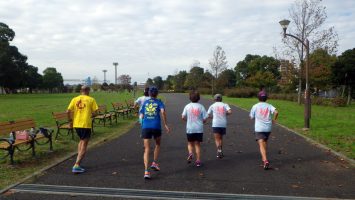 2018/11/07の颯走塾水曜マラソン練習会in舎人公園4