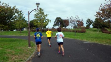 2018/11/07の颯走塾水曜マラソン練習会in舎人公園5