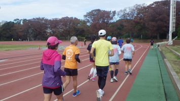 2018/11/14の颯走塾水曜マラソン練習会in織田フィールド1