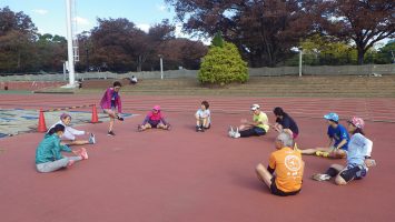 2018/11/14の颯走塾水曜マラソン練習会in織田フィールド9