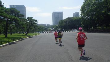 2019/06/26の颯走塾水曜マラソン練習会in皇居2