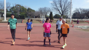 2020/02/12の颯走塾水曜マラソン練習会in織田フィールド6